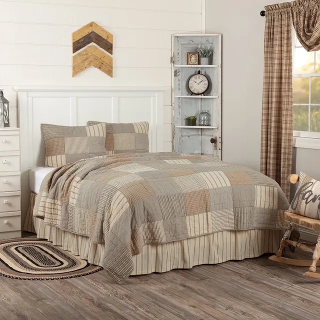 Bedding grey tan 130 inches