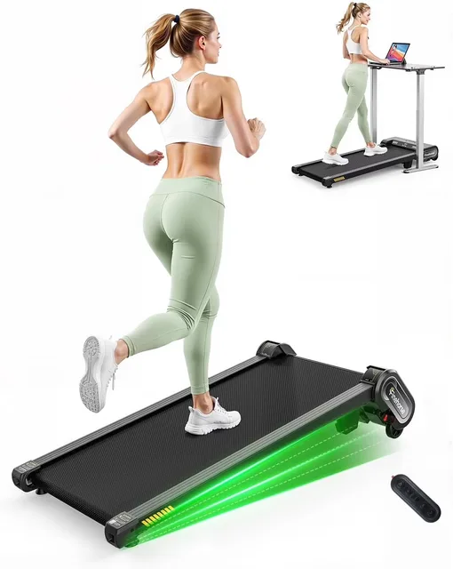 Incline Treadmill 330lbs portable led