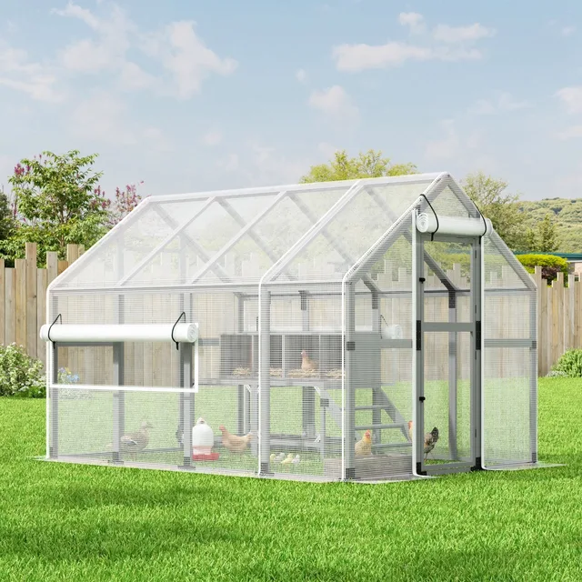 Chicken Coop gray 107.09" 72.44"