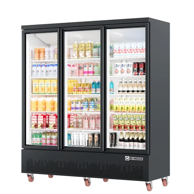 Beverage Cooler led heavy-duty black