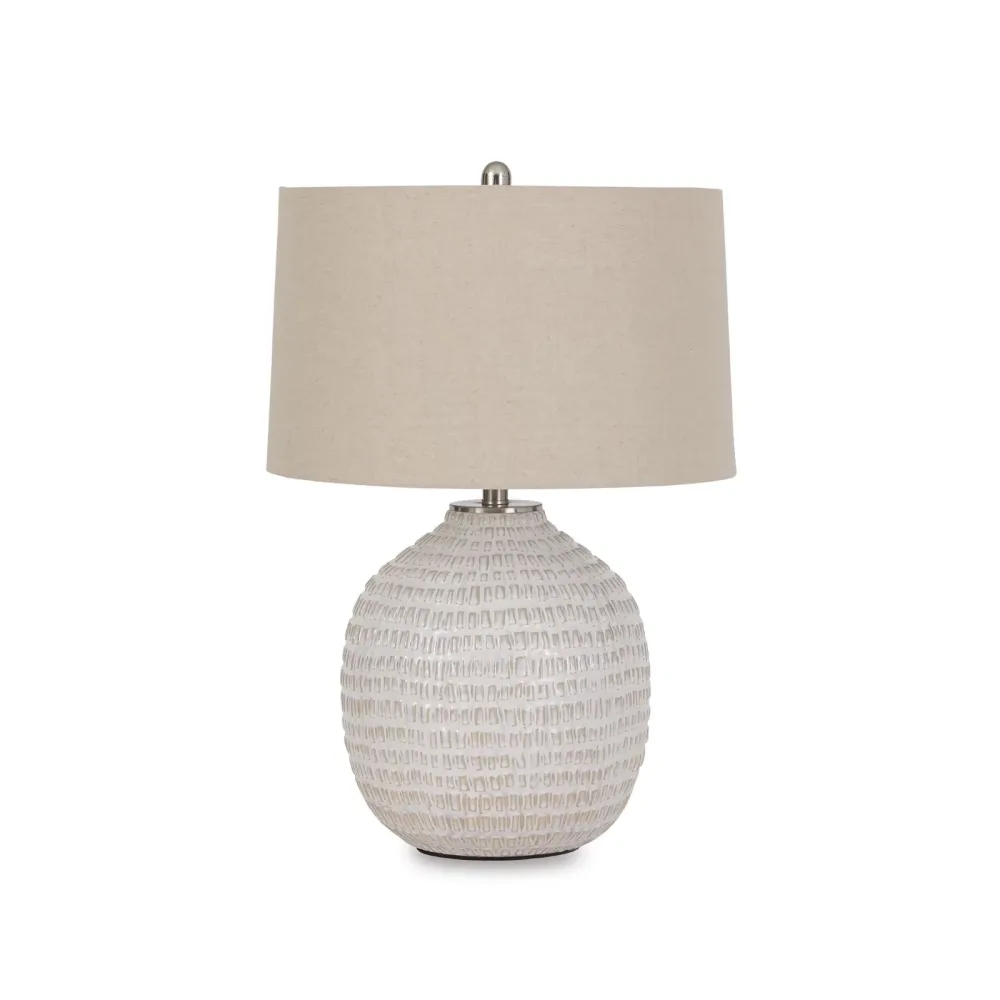 Table Lamp beige 18" 26.25"