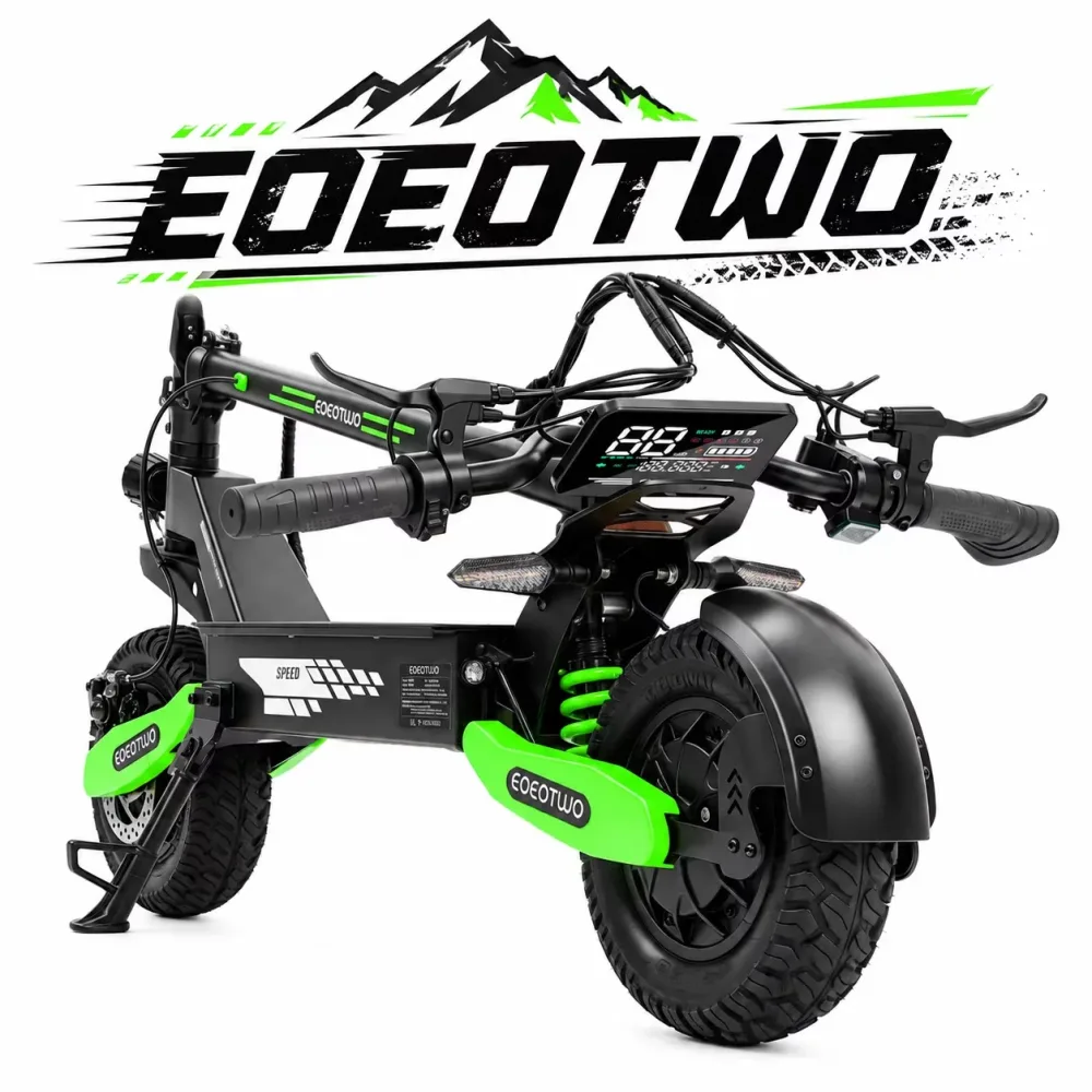 Electric Scooter 330 lb foldable green