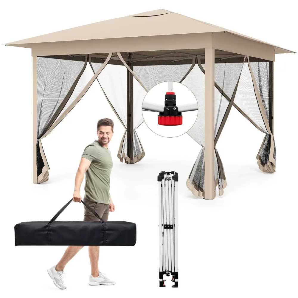 Pop-up Canopy 11.5 ft beige 8.2-8.8 ft
