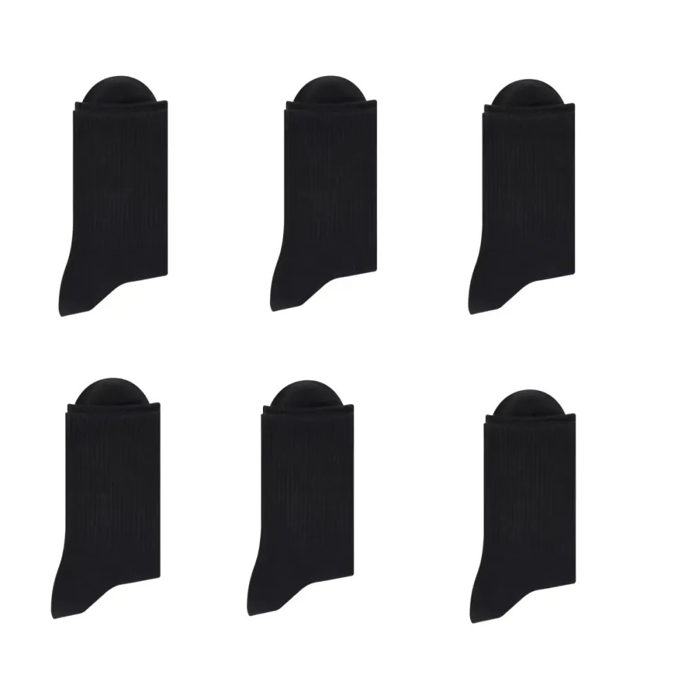 Pack 6 packs black 6 pairs