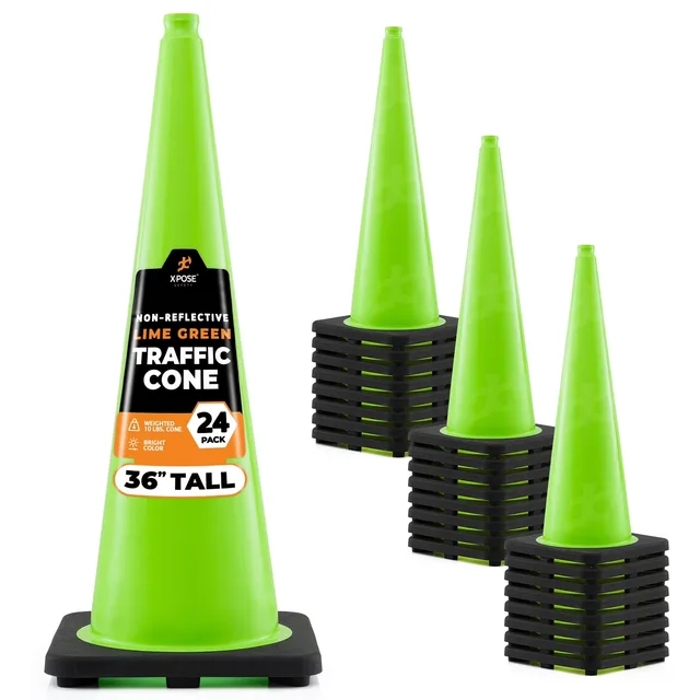 Safety Cone 24 pack green 36"