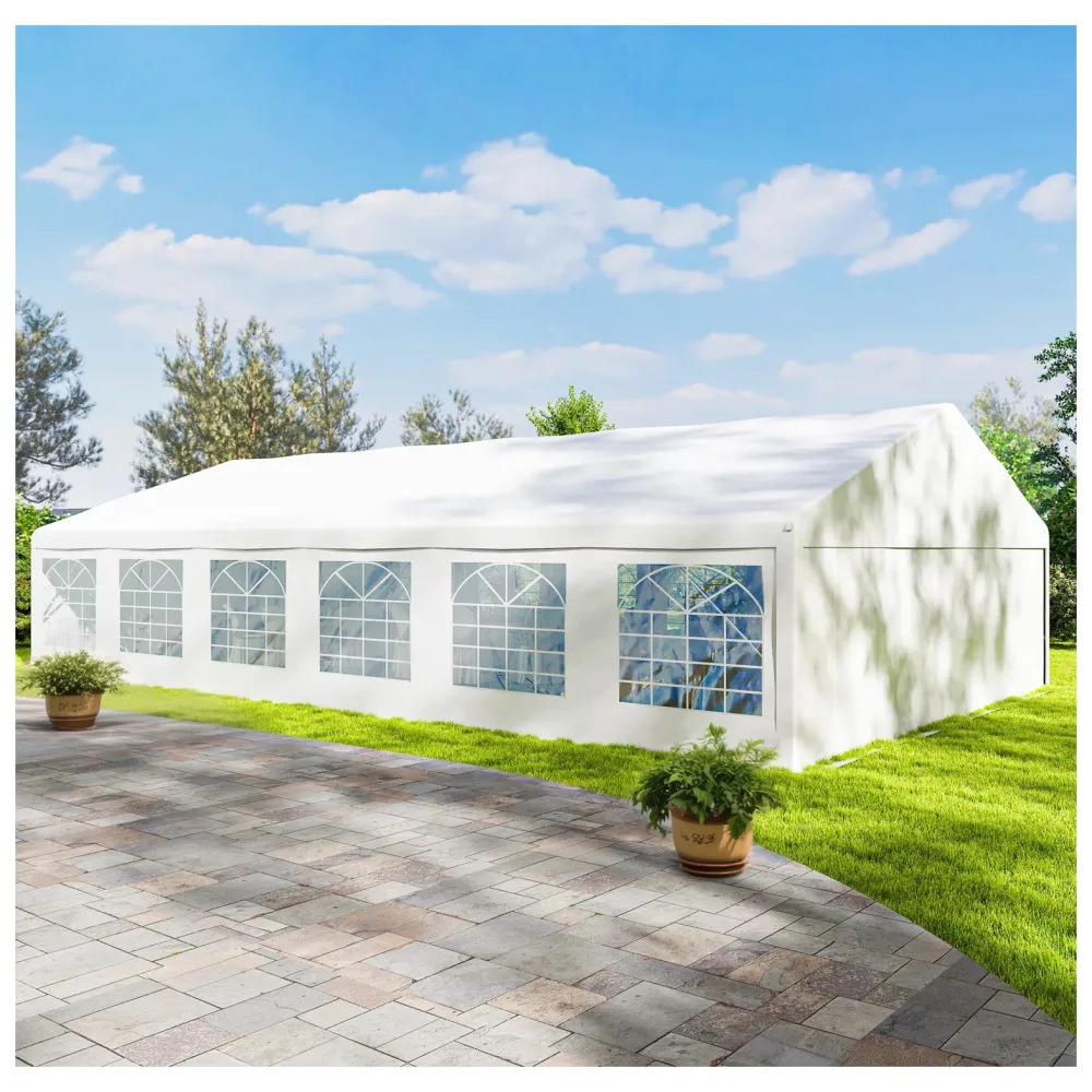Carport Canopy white 470.5" 273.5"