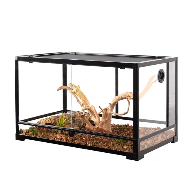 Glass Reptile 40 gallon black 85 lbs
