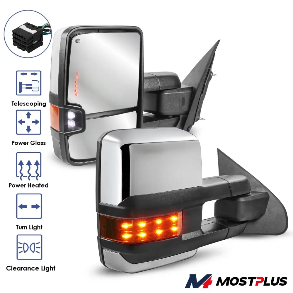 Tow Mirror adjustable folding led