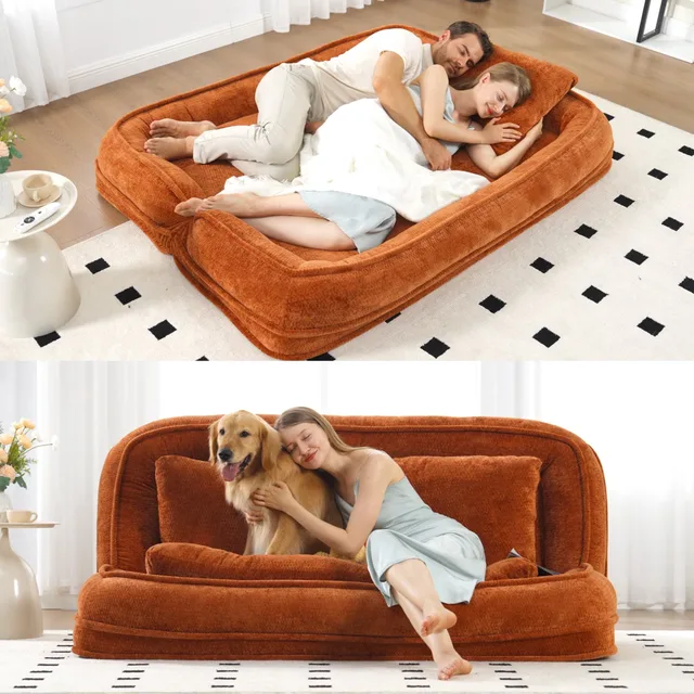 Dog Bed 32 inch adjustable orange