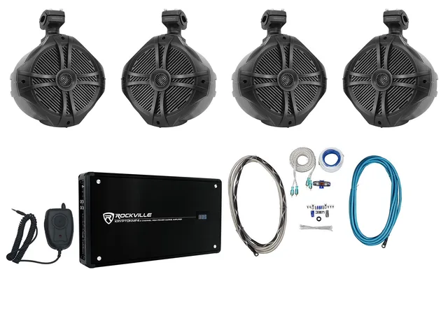 Amplifier 8" 4 channel 20 foot