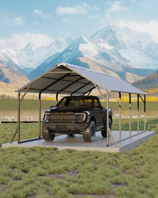 Metal Carport gray 2" 239"