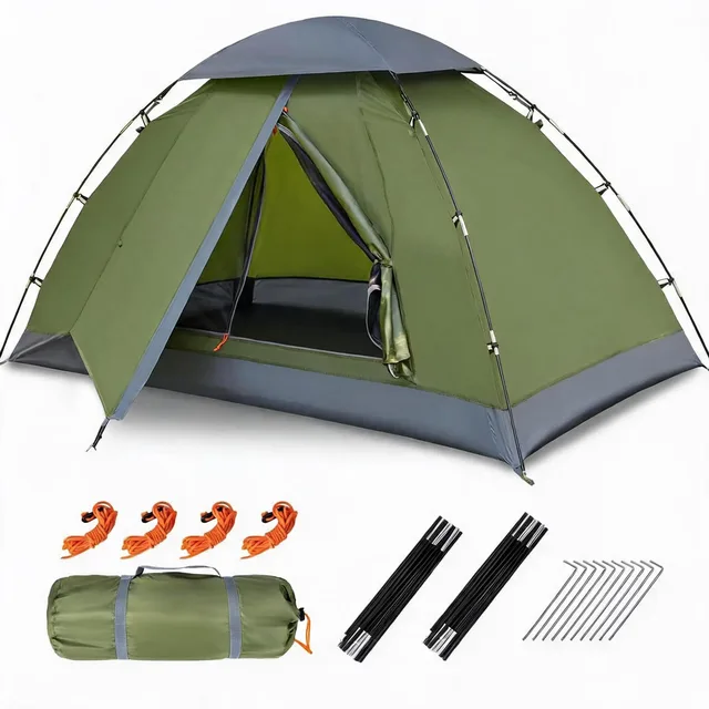 Backpacking Tent 2 persons 8 feet green