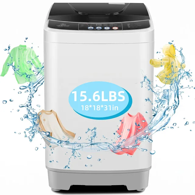 Washing Machine 15.6lbs portable led