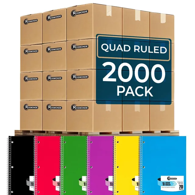 Spiral Notebooks 2000 pack 10.5 in 43.00 in