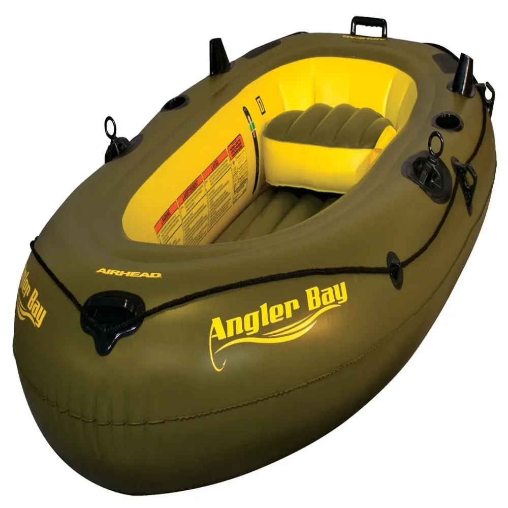 Inflatable Fishing 3 person portable green