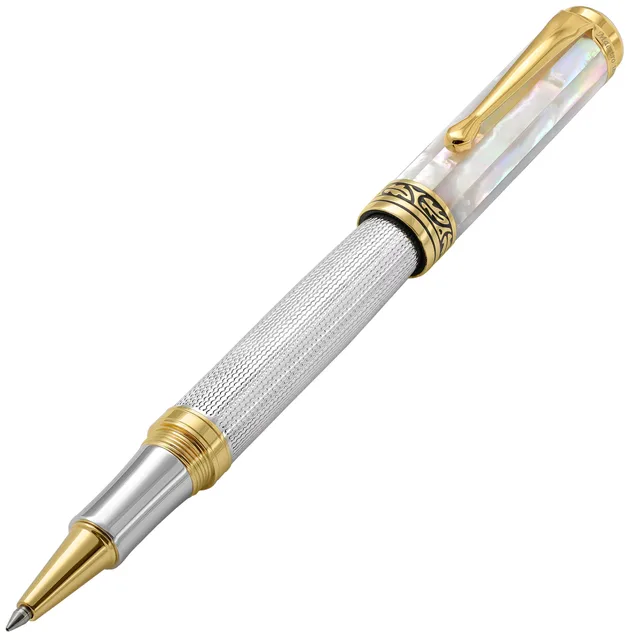Rollerball Pen silver white