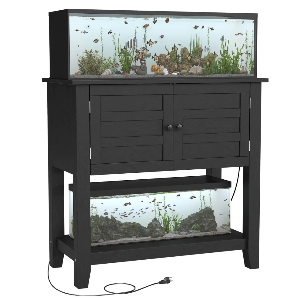 Aquarium Stand 20-29 gallons black 660 lbs