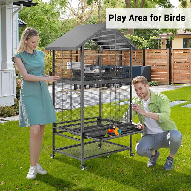 Bird Cage 65.7 inch grey green