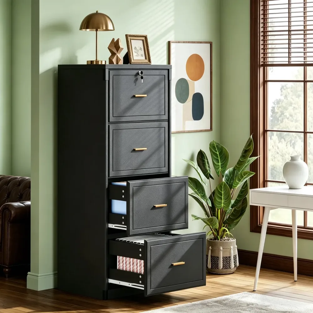 File Cabinet white black 51.18 inches