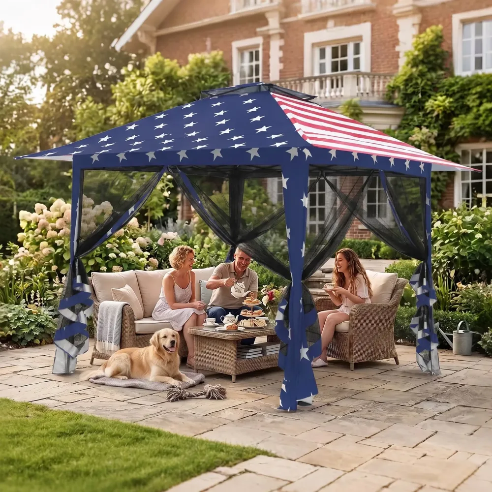 Gazebo Canopy 13 ft folding gray