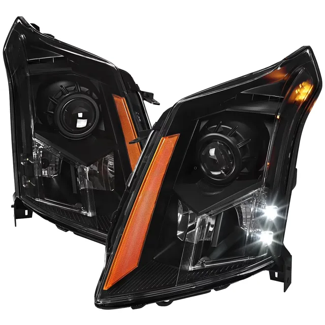 Projector Headlights black 1 pair led
