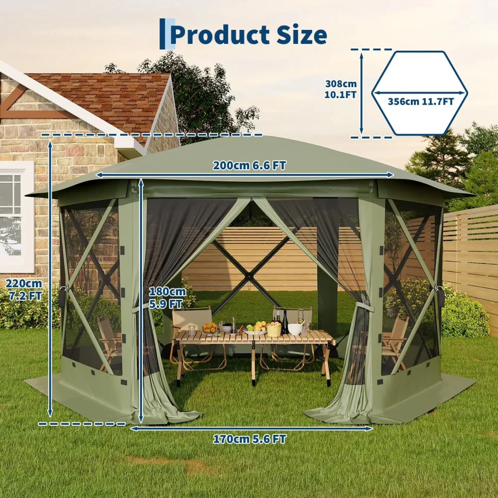 Canopy Top 11ft portable green