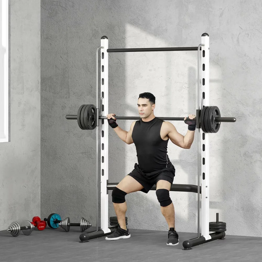 Barbell Rack white adjustable