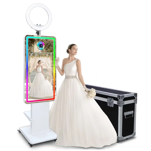 Mirror 32inch white portable