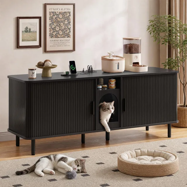 Cat Litter 65" black