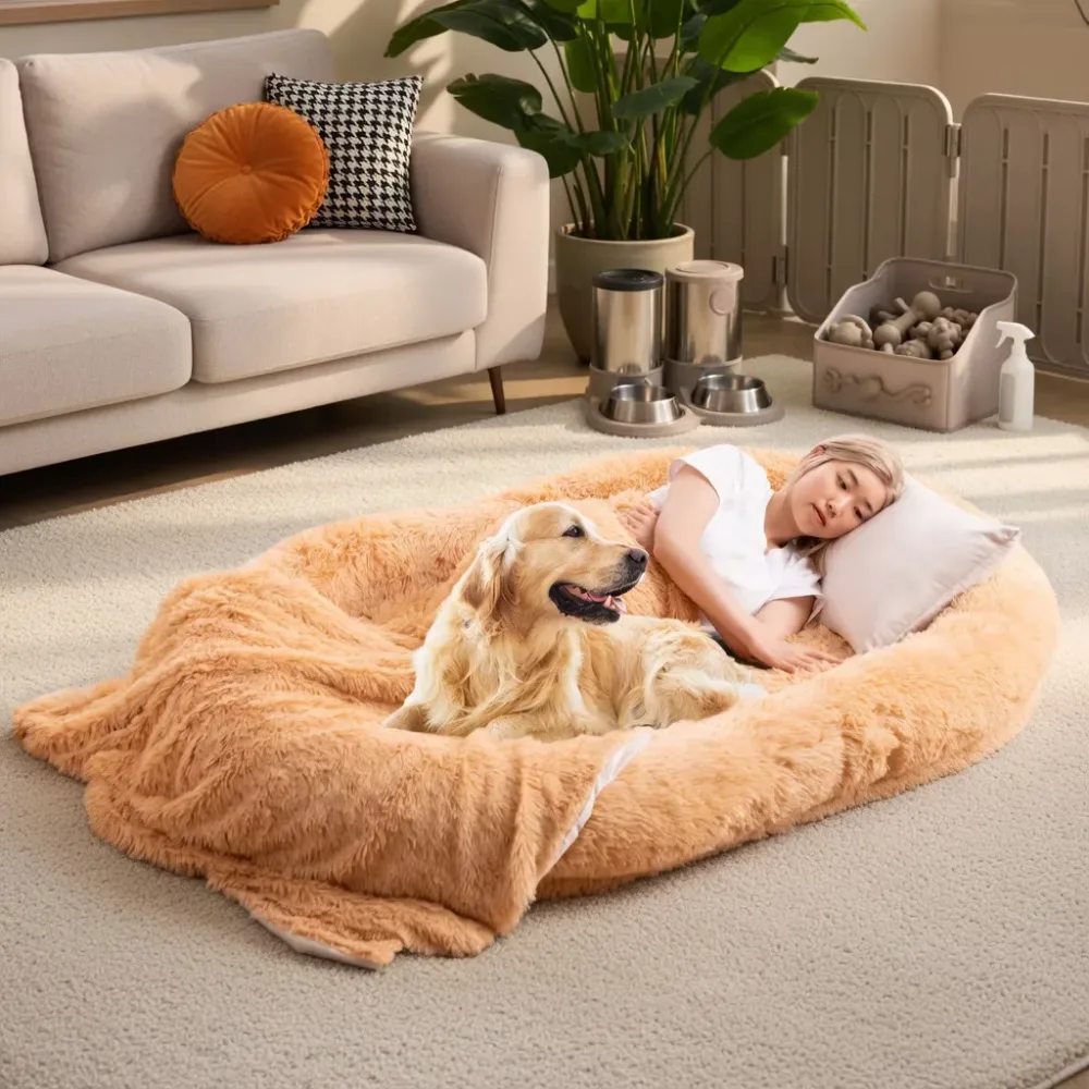 Dog Bed 68" beige 46"