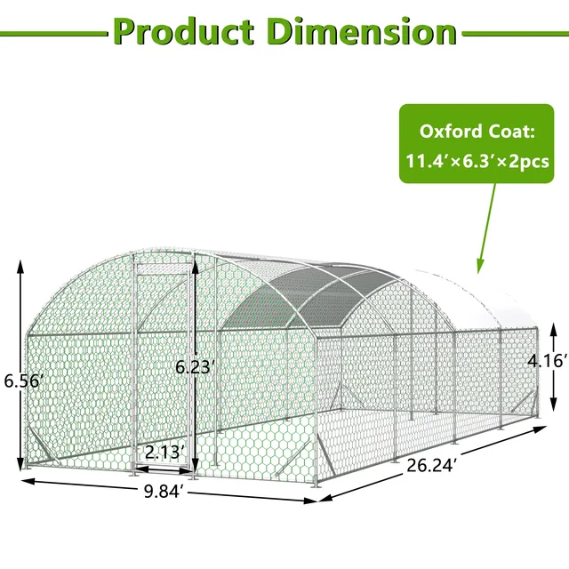 Chicken Coop waterproof silver 78.72 inches