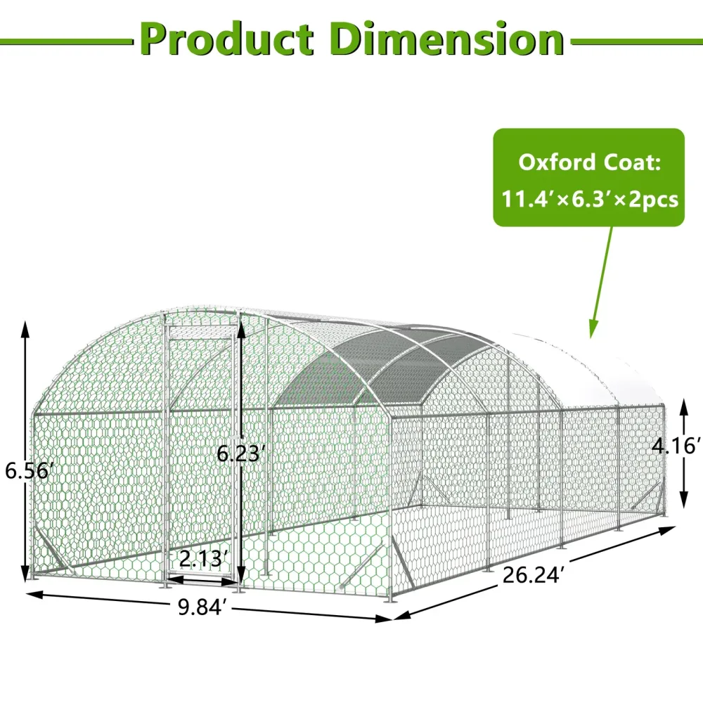 Chicken Coop waterproof silver 78.72 inches