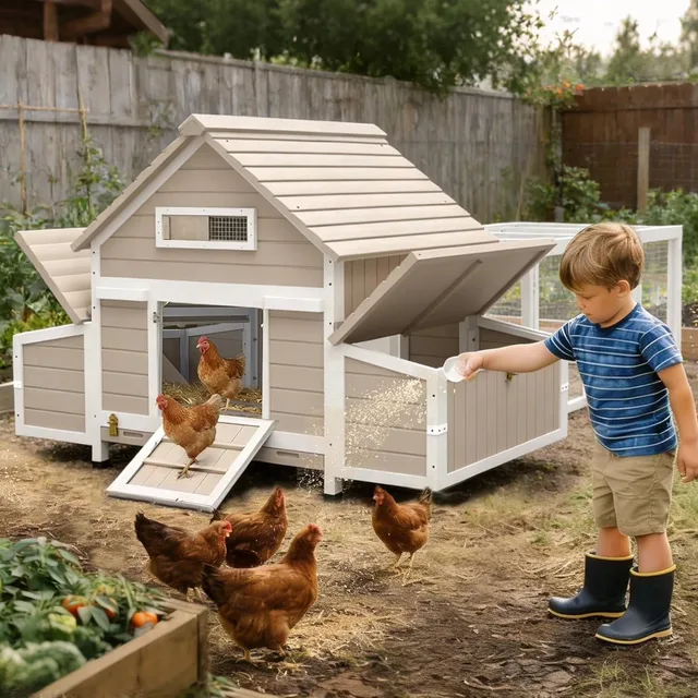Chicken Coop gray 61" 33.5"