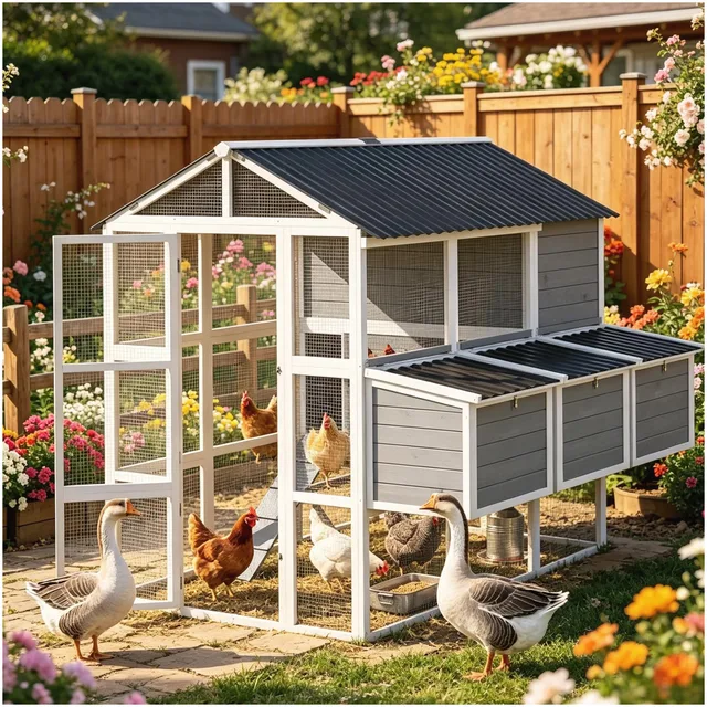 Chicken Coop gray white