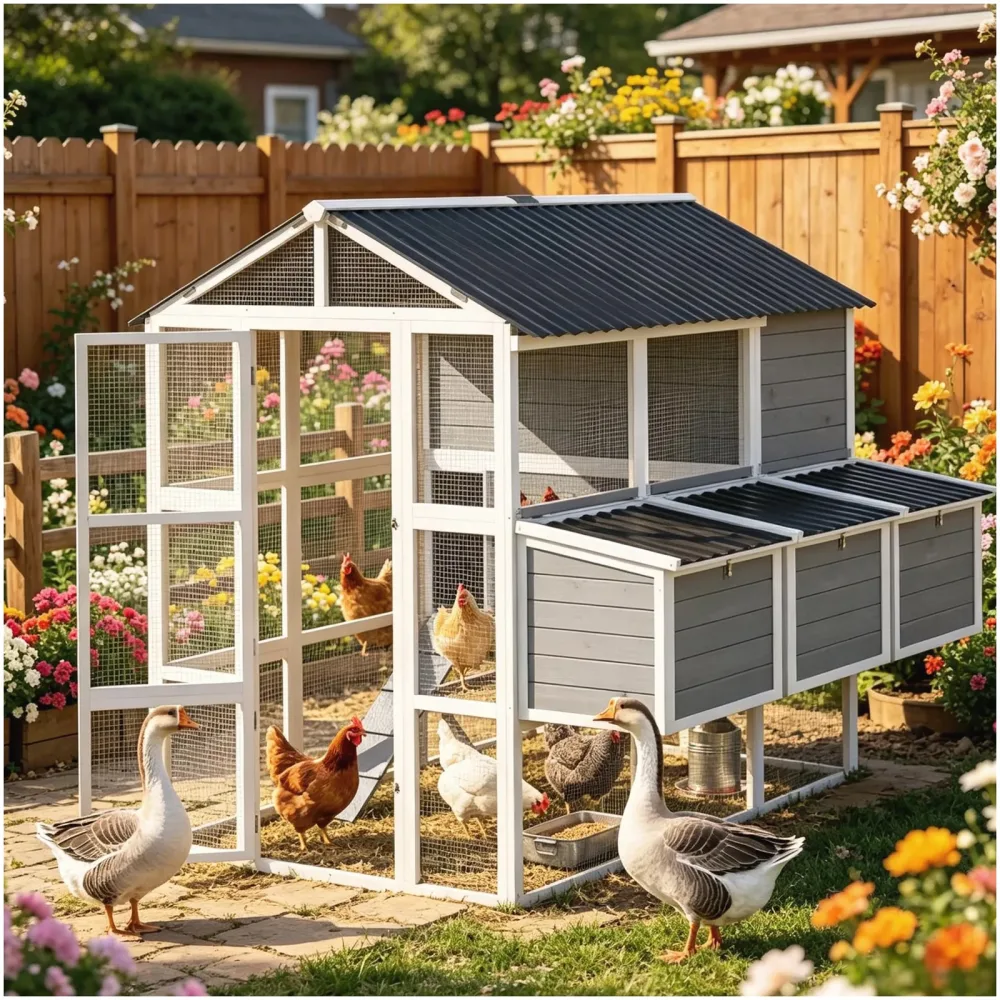 Chicken Coop gray white