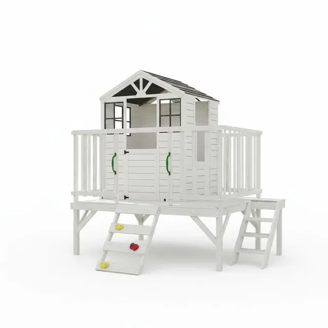 Backyard Playhouse white 4 inch