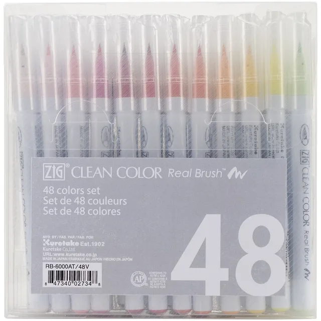 Brush Markers 4 inch black red