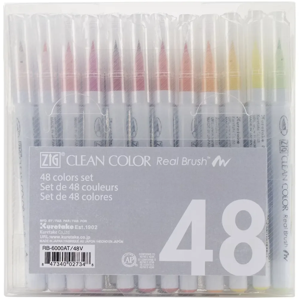 Brush Markers 4 inch black red