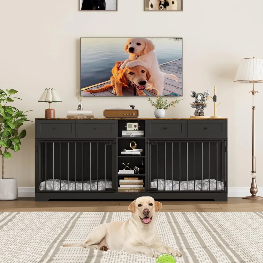 Dog Crate 82" black 19.7"