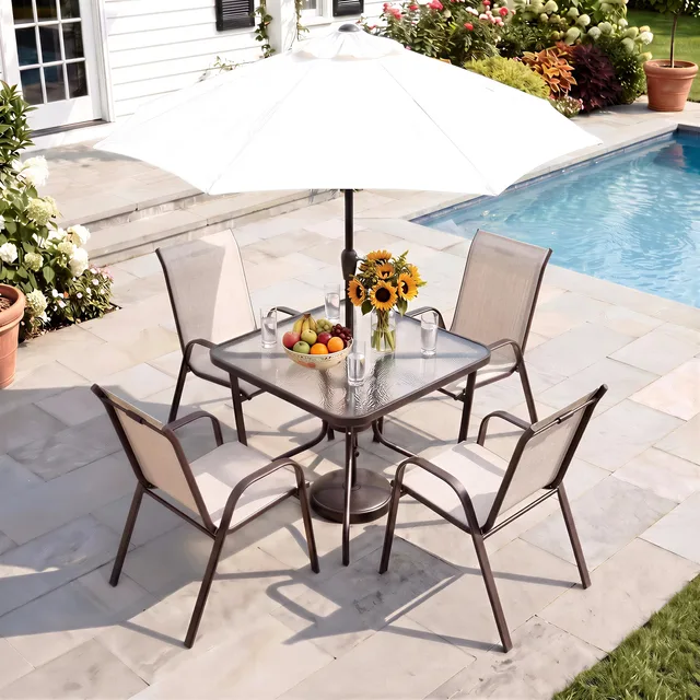 Patio Dining gray beige 31.3"