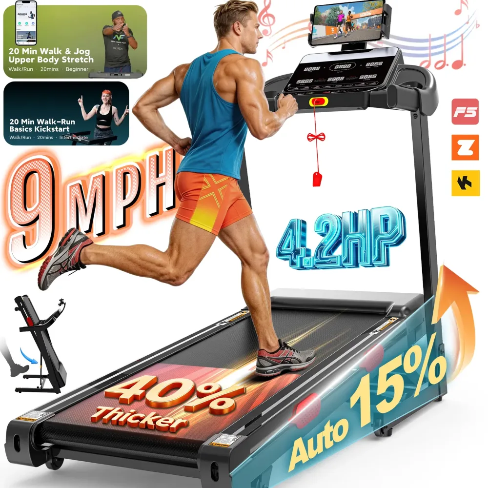 Folding Treadmill 4.2hp 330lb