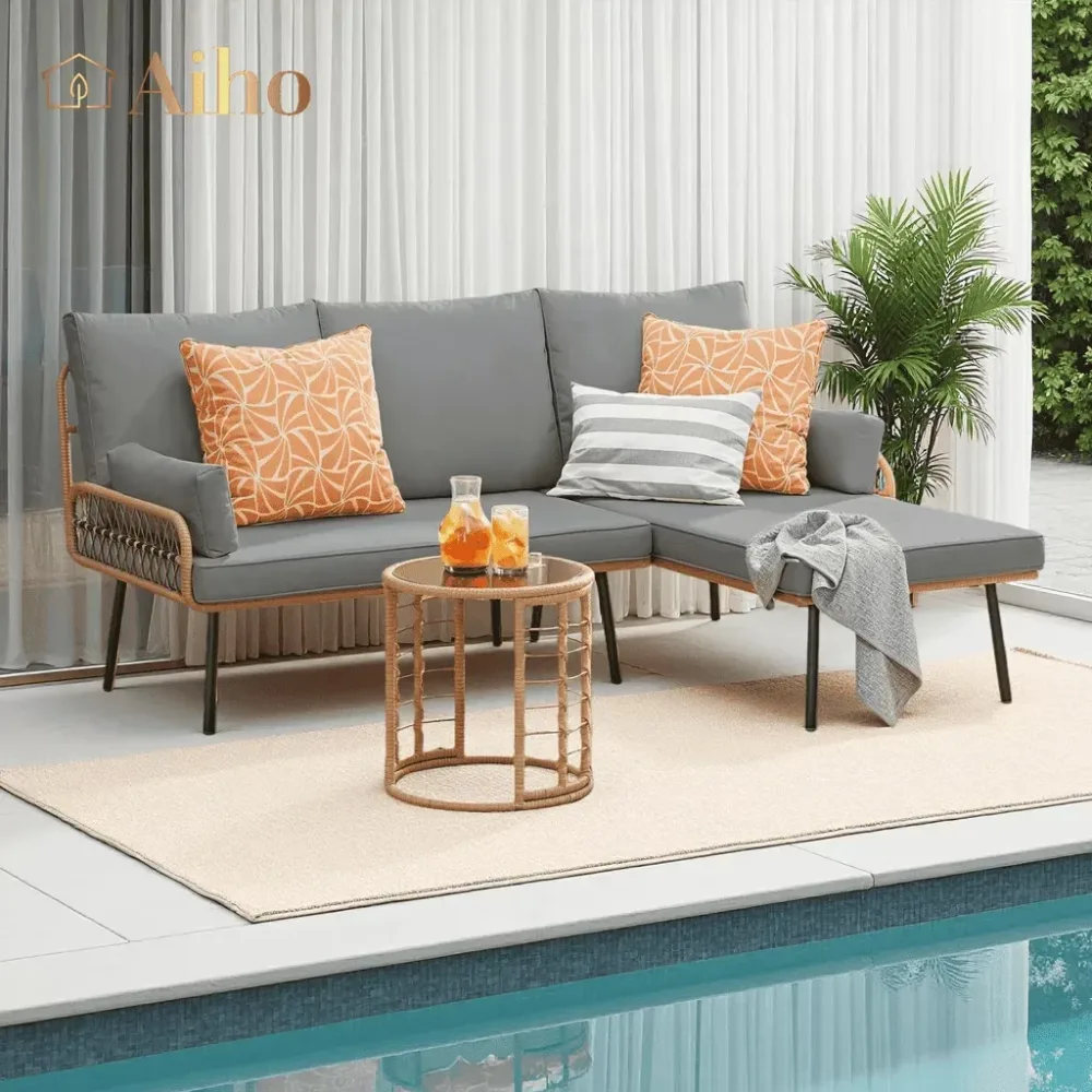 Patio Furniture gray 81.4" 51.2"