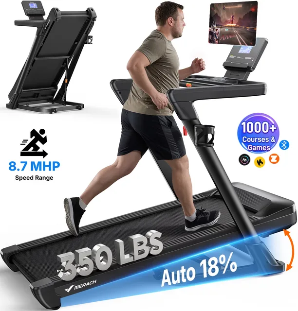 Treadmill 3.5hp 350lbs folding