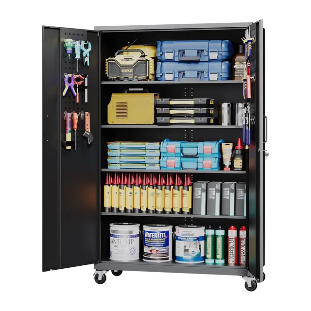 Tool Cabinet adjustable black 43.3"