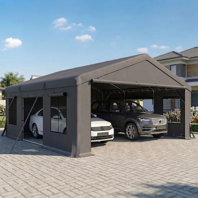 Carport Portable 20' gray