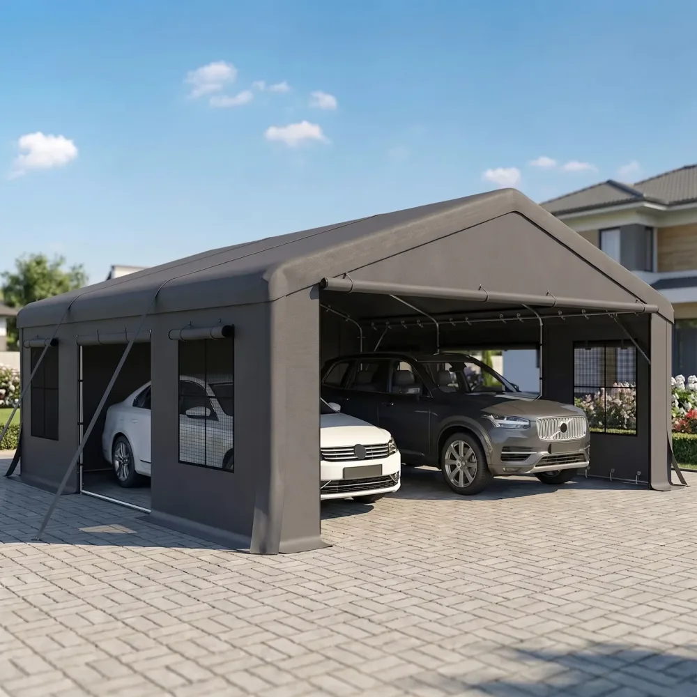 Carport Portable 20' gray