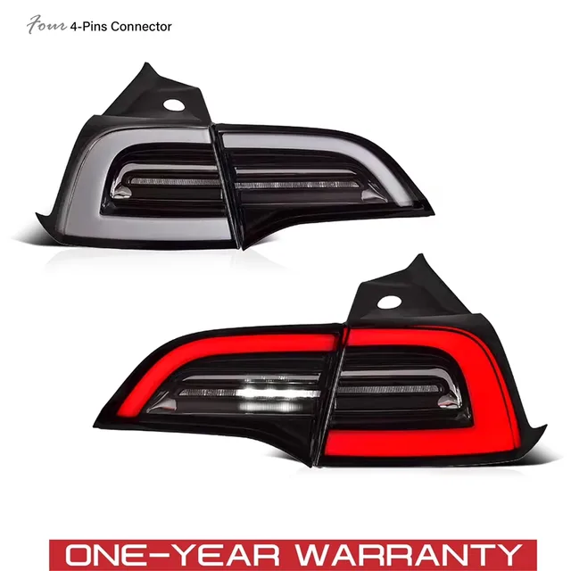 Brake led red white