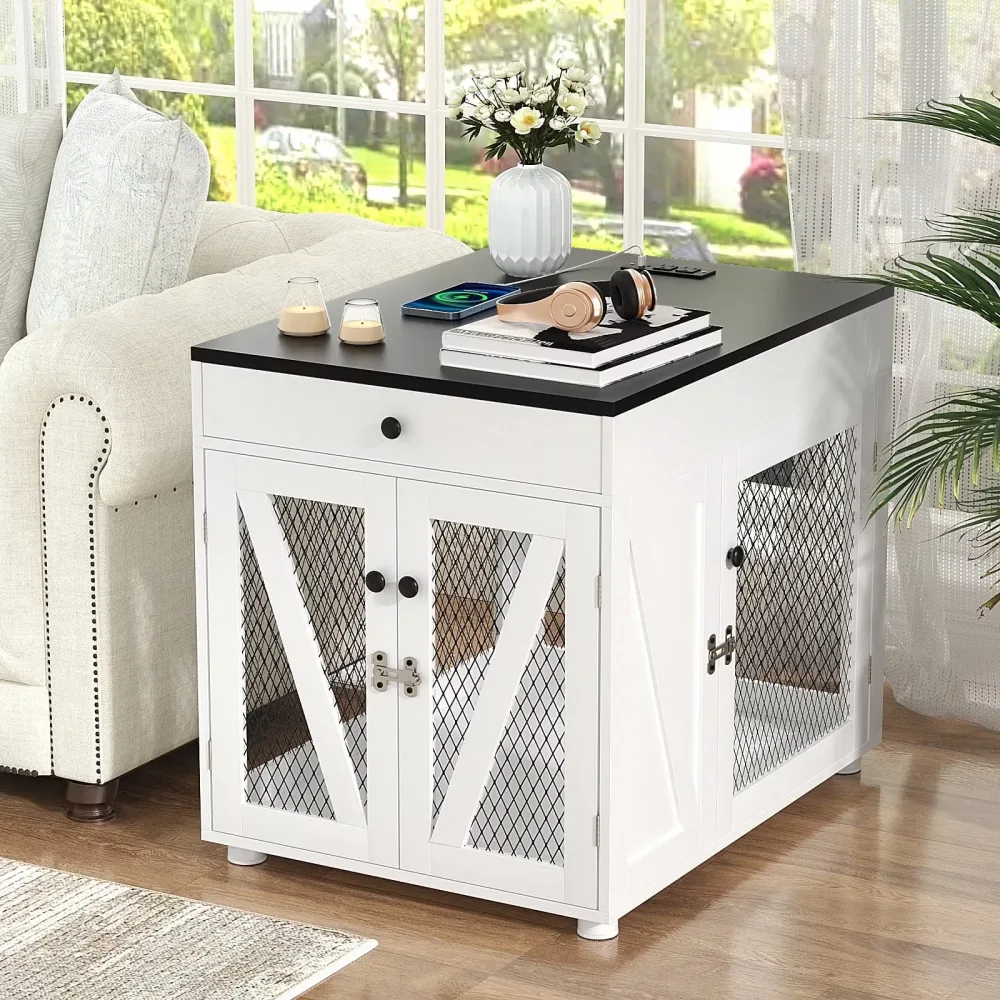 Dog Crate 25 lbs white