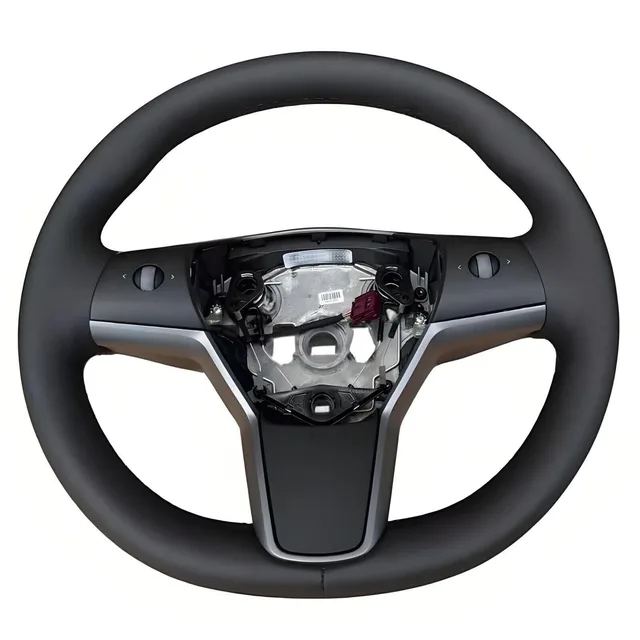 Leather Steering black