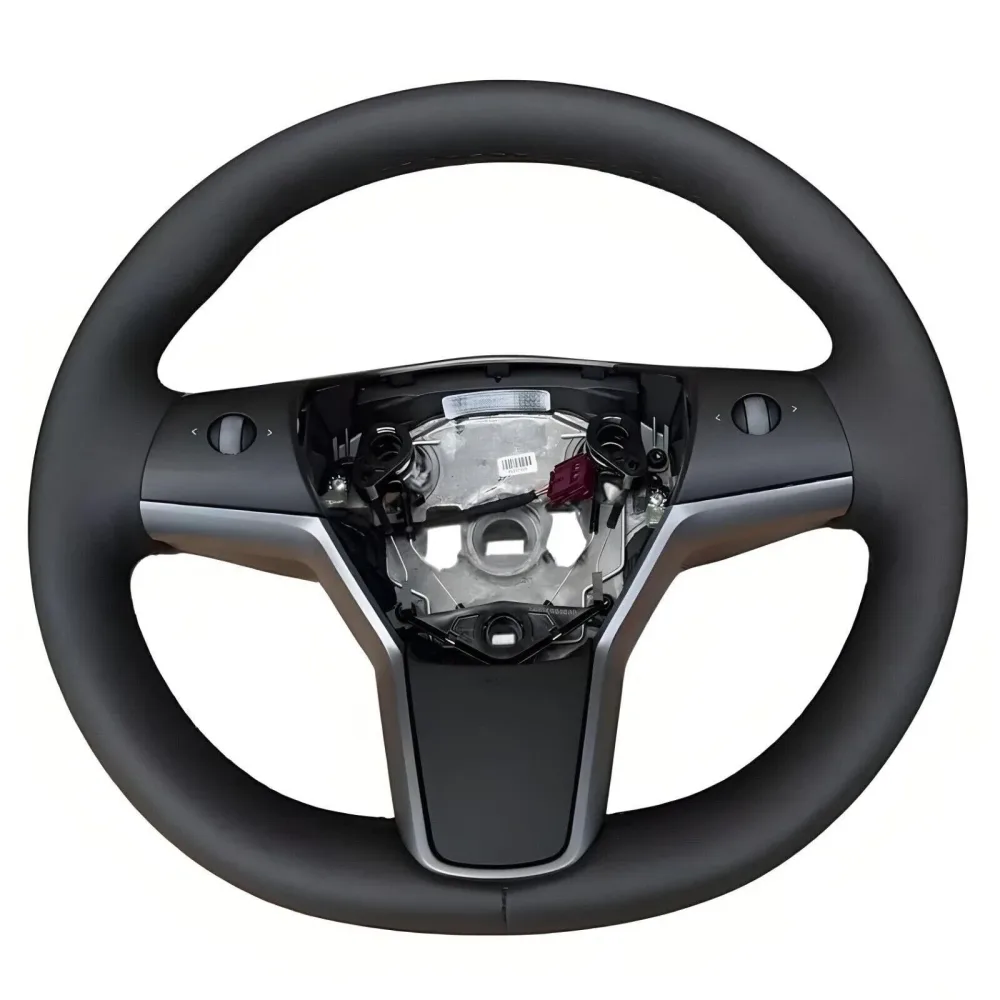 Leather Steering black
